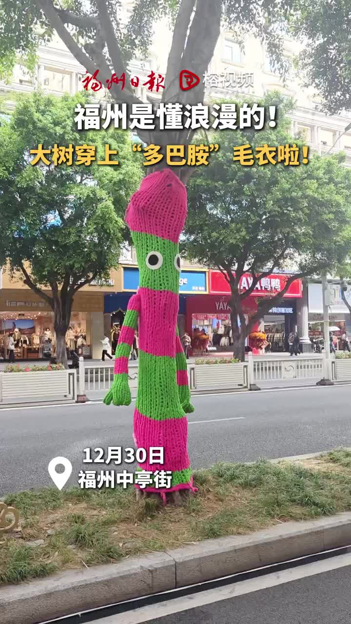 福州是懂浪漫的！大树穿上“多巴胺”毛衣啦！_丹佛_新闻_华人头条